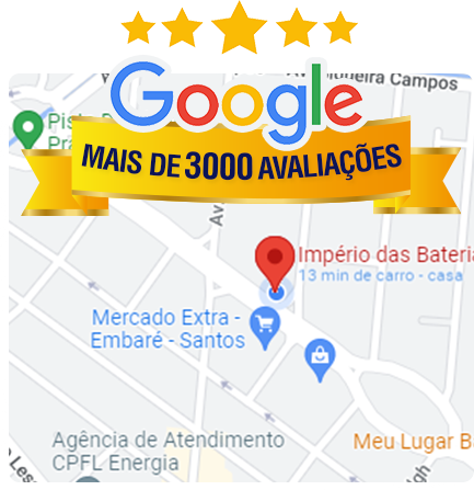 Mais de 3000 avaliações no Google